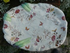 SARREGUEMINES, LUNEVILLE, or? beautiful earthenware asparagus dish L. 36cm in T.B.E