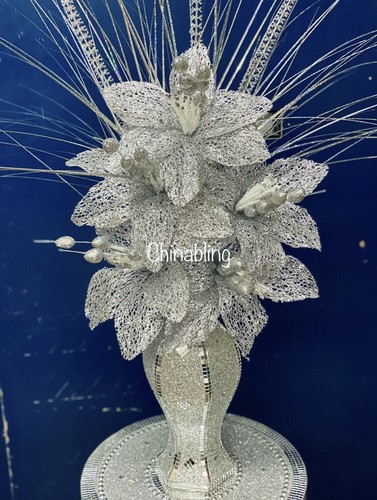 Crushed diamond vase silver - diamond,