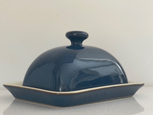 Denby boston blue butter dish - butter,