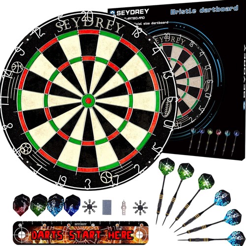 Dartboard set sisal - dartboard, 17.75"
