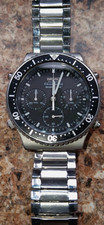 Seiko 1980's 7A28-7049 Quartz Chronograph Sports 100 15 Jewel Watch