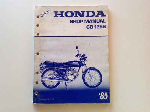 Oem 1985 honda cb125s service - cb125s,