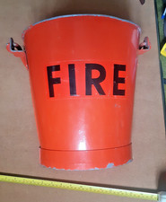 Vintage Red Fire Bucket heavy