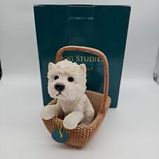 Leonardo Collection Dog Studdies Mischief West Highland Terrier In A Basket...