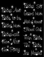 WEDDING Hen Bride RHINESTONE