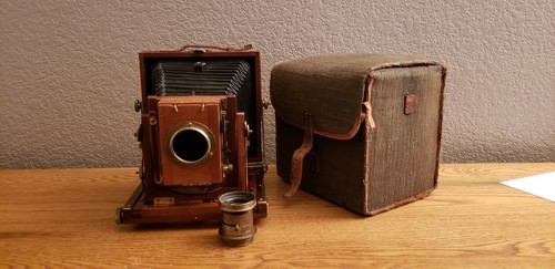 Plate camera brass lens - 1/4, ,