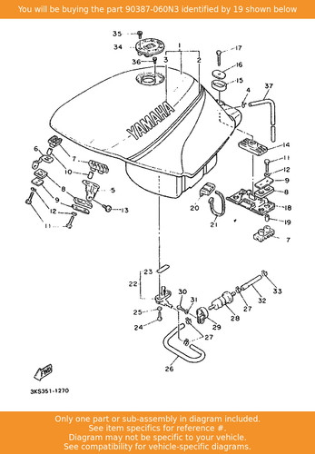 Yamaha collar 90387 - 90387-060n3, oem