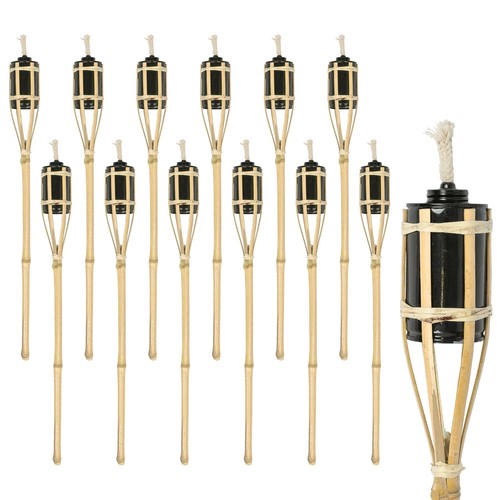 Bamboo garden fire torches - fire,