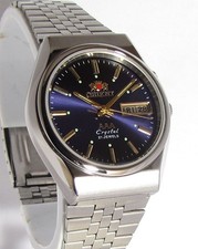 Vintage ORIENT Crystal 3 AAA Men Automatic Japan Wristwatch Stainless Steel