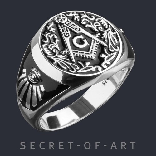 Masonic ring silver 925 - ring,