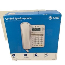 AT&T Corded Speaker Phone With Caller ID/ Call Waiting White #2909