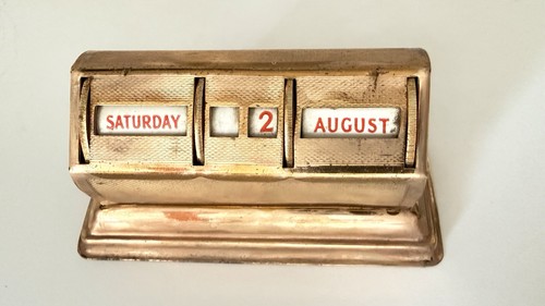 Vintage brass perpetual - perpetual, desk