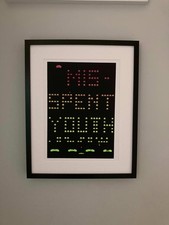 Space invaders screen print