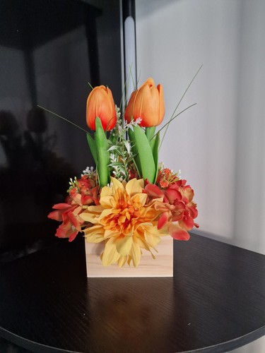 Orange tulips artificial - orange,