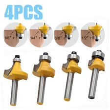 4 Pcs1/4" Shank Round Over