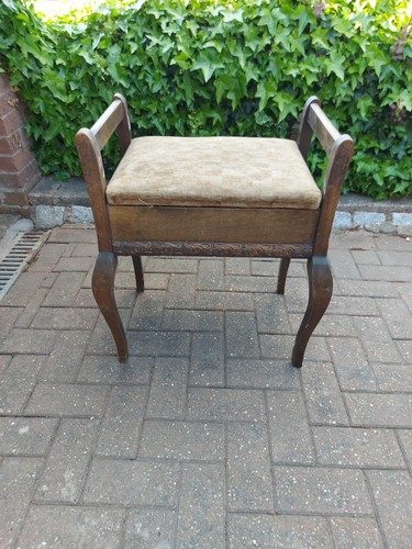 Old vintage piano stool with - piano,