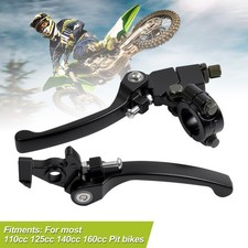 2 x Pit Dirt Bike Snap Back Brake Clutch Lever 110cc 125cc 140cc 160cc Pitbike