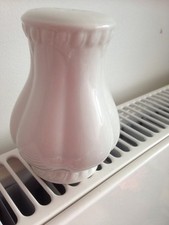 4 CHURCHILL BUCKINGHAM WHITE  PEPPER POTS 3.75" 