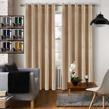 Thick Thermal Velvet Blackout Curtains Eyelet Ring Top Fully Lined Ready Made UK