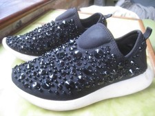 Ladies flat black slip on shoes - Size 36 - Zara Basic