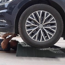 2Pcs Heavy Duty 5 Ton 3 Step Plastic Car Ramp Lifting Ramps Home Garage Workshop