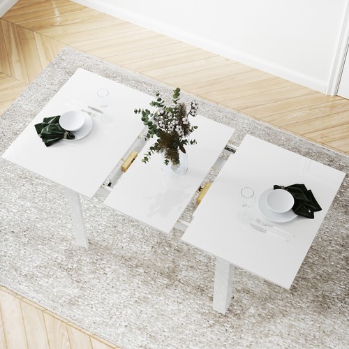 White high gloss dining - white,
