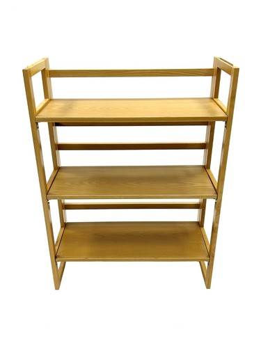 Folding wooden book shelf - folding,