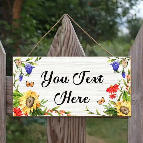 Personalised wooden floral - personalised,