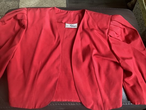 Vintage 1980s red bolero - vintage,