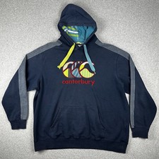 Canterbury Uglies Men's Hoodie Jumper Size 3XB Big & Tall Blue Embroidered Logo