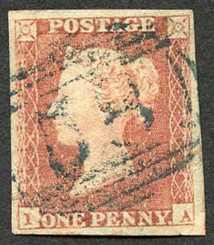 1841 penny red plate - penny,