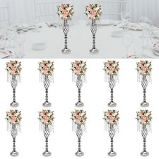 10PCS Crystal Stands Wedding Table Centerpieces Flower Racks 21.7inch Tall
