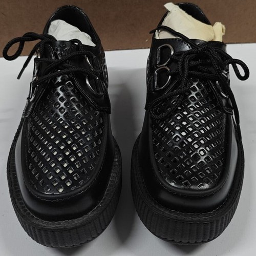 Women black leather creeper - women,
