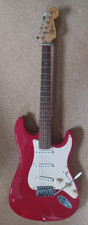 Red  Squier Strat Affinity