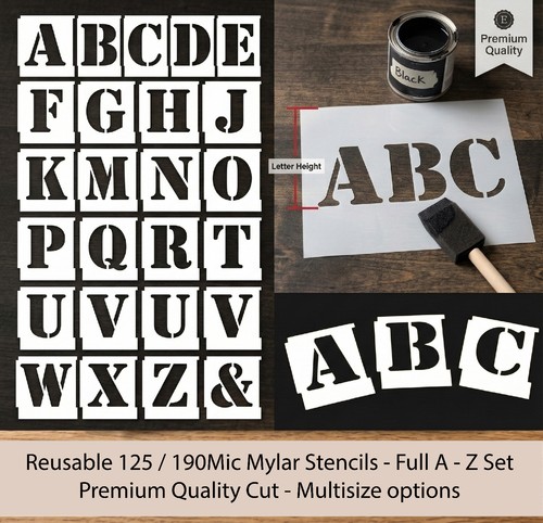Alphabet letter stencils set - letter,