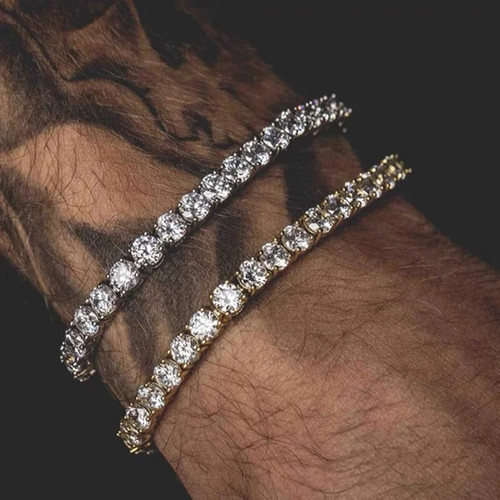 Iced out tennis bracelet - iced,