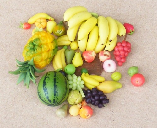 Dolls house fruit selection - house,