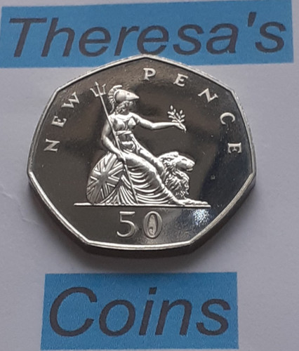 1971 proof 50p britannia large - 50p,