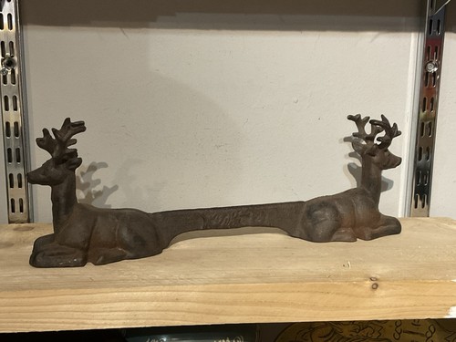 Cast iron deer boot scraper - iron,