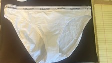 Calvin Klein white logo cotton bikini medium never worn 