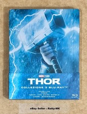 THOR - THREE MOVIE COLLECTION - ITALIAN IMPORT BLU RAY STEELBOOK - NEW (READ)