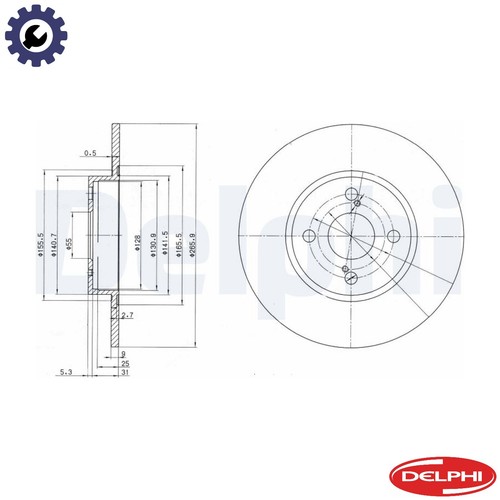 Brake disc bg3186 for - bg3186,