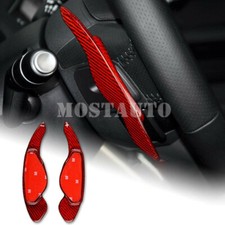 For Jaguar XF XE XJ F-Pace F-Type Red Carbon Fiber Steering Wheel Paddle Shifter
