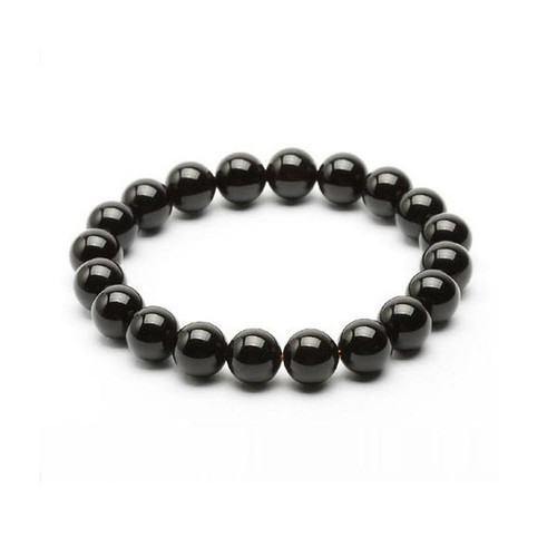 Black magnetic round bead - magnetic,