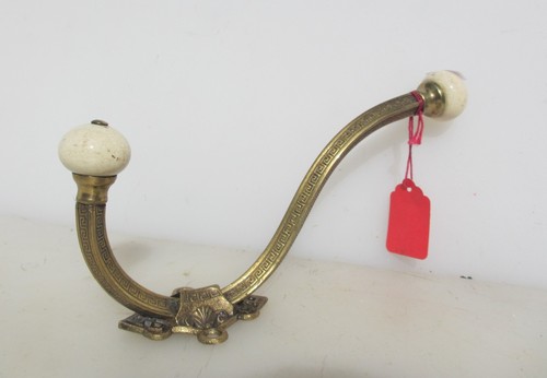 Large antique brass hook - large,