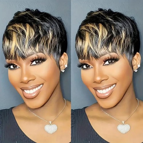 Pixie cut wig human hair - pixie, short