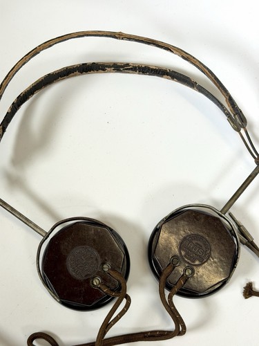 Brush crystal radio headphones - radio,