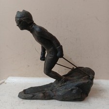 RARE Skier Sking Sculpture