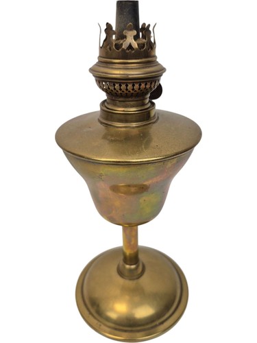 Vintage brass oil lamp - brass,