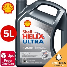 SHELL HELIX ULTRA ECT C3 5W30 FULLY SYNTHETIC ENGINE OIL ACEA C3 API SN 5 Litres